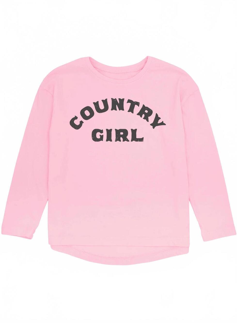 NEW FEATHER 4 ARROW kid's country girl tee in pink
